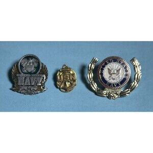 3  United States Navy Logo Lapel Pins